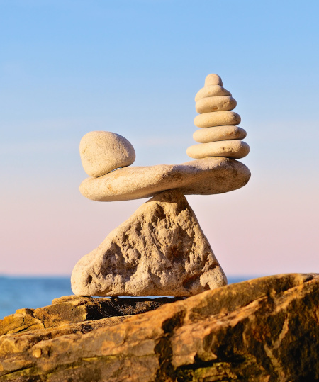 Pierres en équilibre